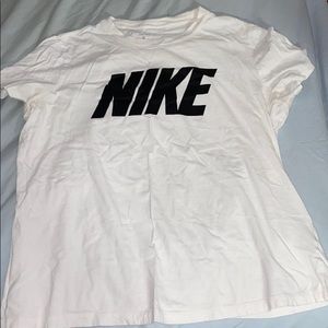 A white nike tee